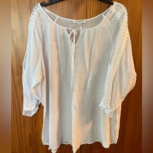 Studio Works Women's Gauze Blouse with Lace